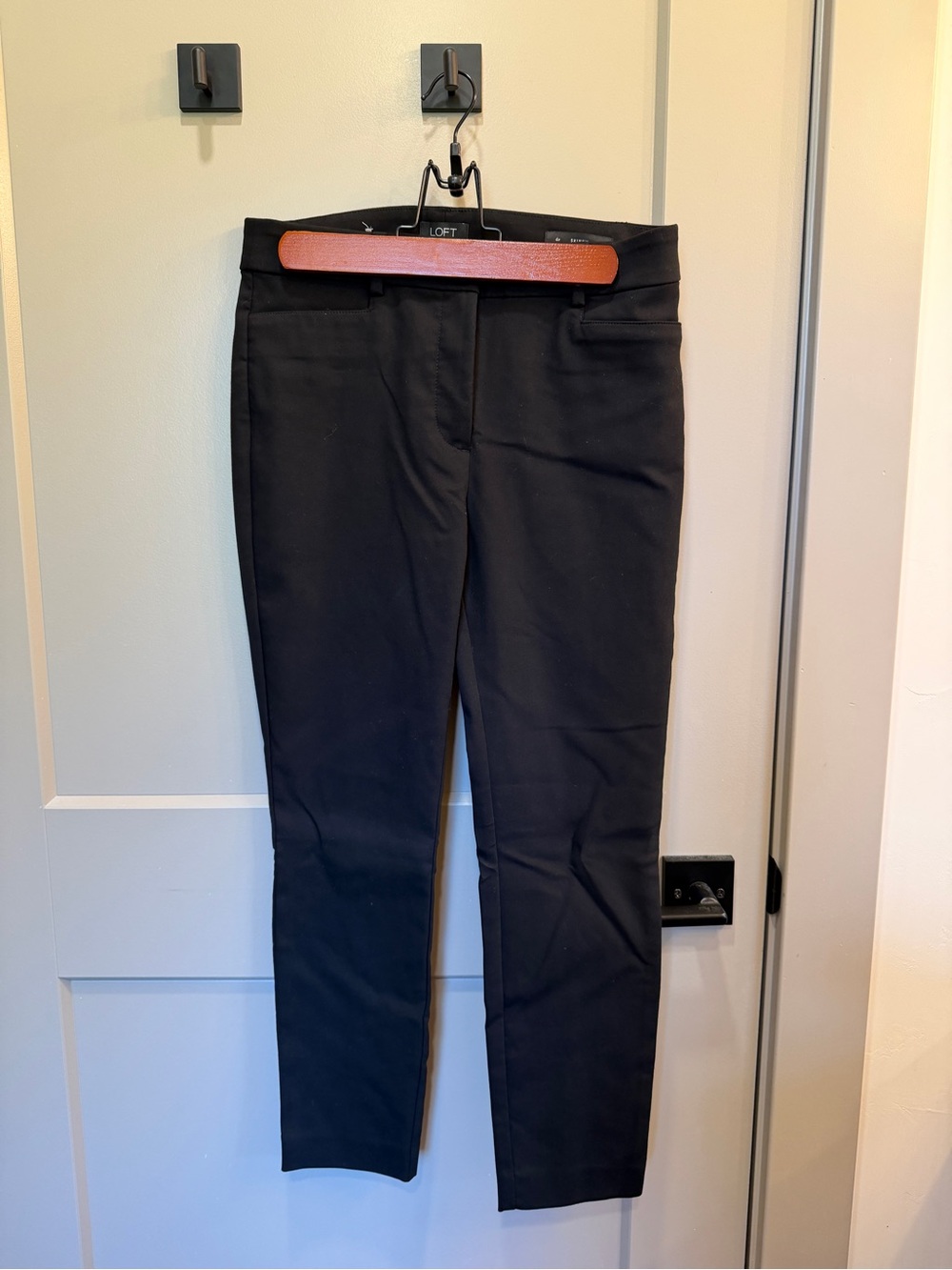 LOFT Petite Black Women's Slim Ponte Work Pant